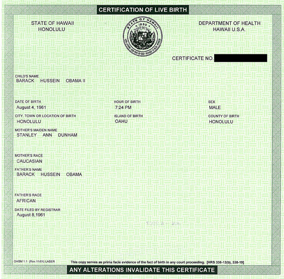 Obama's birth certificate